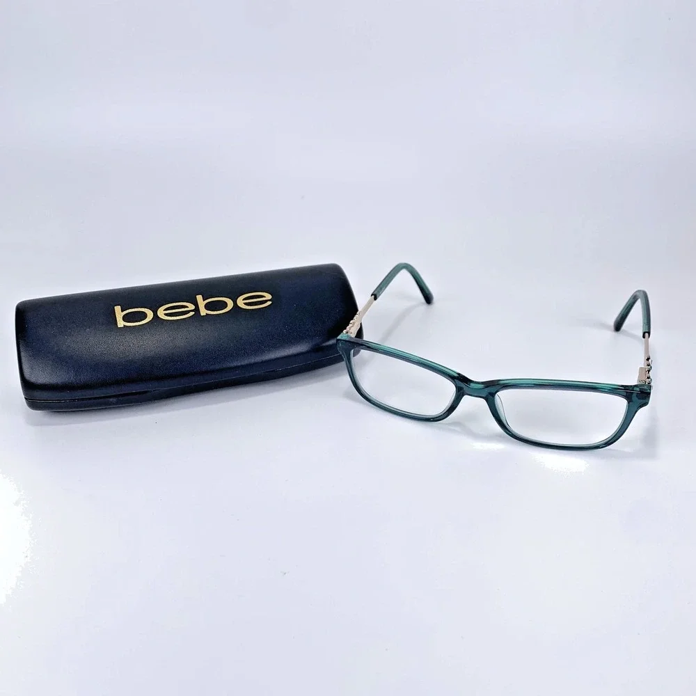 Bebe‎ BB5228 Teal Eyeglass Frames Women's Prescription Glasses w/ Original Case